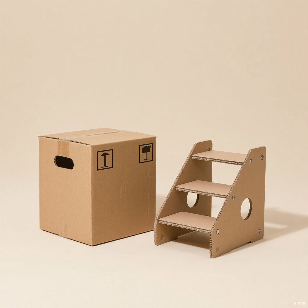 Foldable 4-Step Pet Stairs with Storage Bin view 3